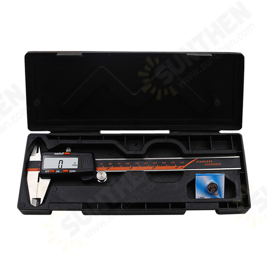 150mm Stainless Steel LCD Screen Display Digital Caliper 6 Inch Fraction / MM / Inch High Prec