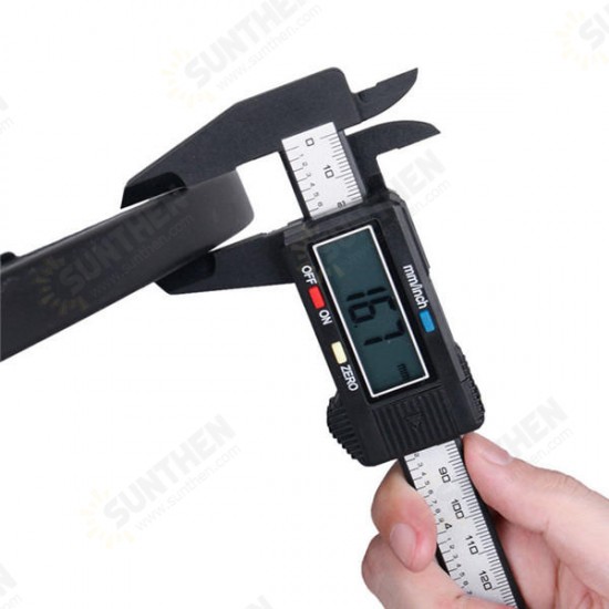 6inch 150mm Electronic Digital Caliper Ruler Carbon Fiber Composite Vernier