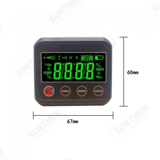 DL1912 4 x 90° Digital Protractor Angle Finder Bevel Box with Magnetic Base and Backlight for Woodworking Measurement Tool DL1912 4 x 90° Digital Protractor Angle Finder Bevel Box with Magnetic Base and Backlight for Woodworking Measurement Tool