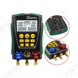 DY517 Refrigeration Digital Manifold Pressure Gauge Set Vacuum Pressure Meter Testing HVAC Temperature Tester DY517 Refrigeration Digital Manifold Pressure Gauge Set Vacuum Pressure Meter Testing HVAC Temperature Tester