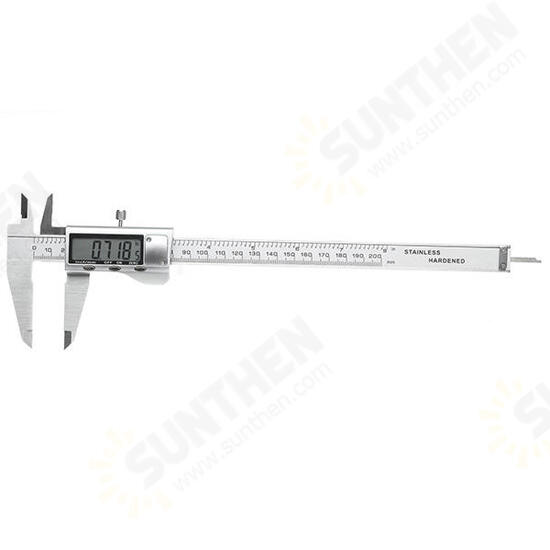 Digital Caliper 0-200mm 0.01mm Stainless Steel Electronic Vernier Caliper Metric/Inch Measuring Tool