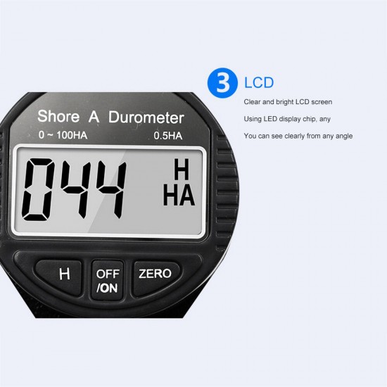 Digital Durometer Shore Hardness Tester High Precision with Automatic Zero Function Portable and Suitable for High Hardness Objects