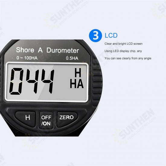 Digital Durometer Shore Hardness Tester High Precision with Automatic Zero Function Portable and Suitable for High Hardness Objects