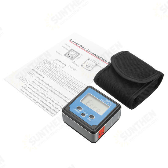 Digital Inclinometer Spirit Level Box Protractor Angle Finder Gauge Meter Bevel