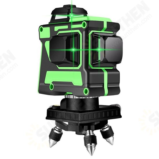 Dual Battery Self Leveling 360° Rotary 12 Lines Laser Level Green Light Infrared Laser Outdoor Strong Light Level 3D