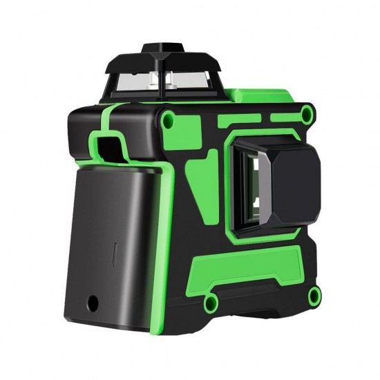 Dual Battery Self Leveling 360° Rotary 12 Lines Laser Level Green Light Infrared Laser Outdoor Strong Light Level 3D
