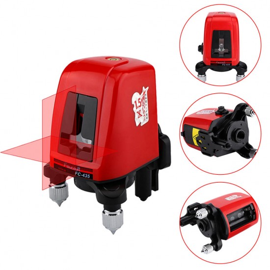 FC-435 2 Red Laser level Cross Line 1 Point Horizonatal Vertival 360 Rotary Self- Leveling