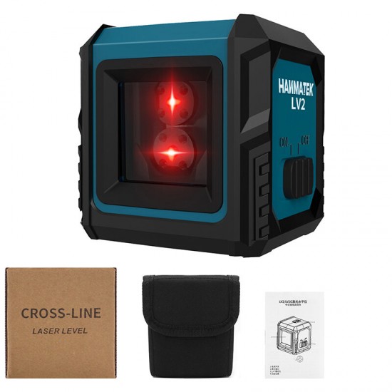 LV2 Laser Level with 2 Lines Horizontal/Vertical Line Separated Automatic Measurement Laser Level