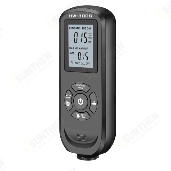 HW-300S 0-2000UM Coating Thickness Gauge Car Paint Electroplated Metal Coating Thickness Tester Meter HW-300S 0-2000UM Coating Thickness Gauge Car Paint Electroplated Metal Coating Thickness Tester Meter