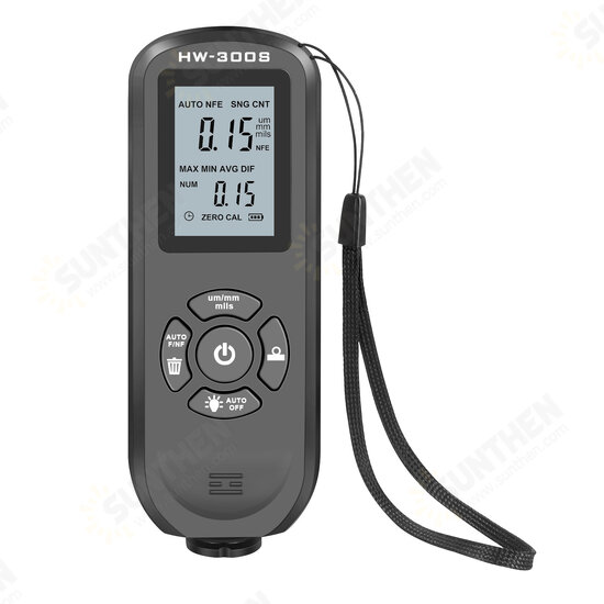 HW-300S 0-2000UM Coating Thickness Gauge Car Paint Electroplated Metal Coating Thickness Tester Meter HW-300S 0-2000UM Coating Thickness Gauge Car Paint Electroplated Metal Coating Thickness Tester Meter