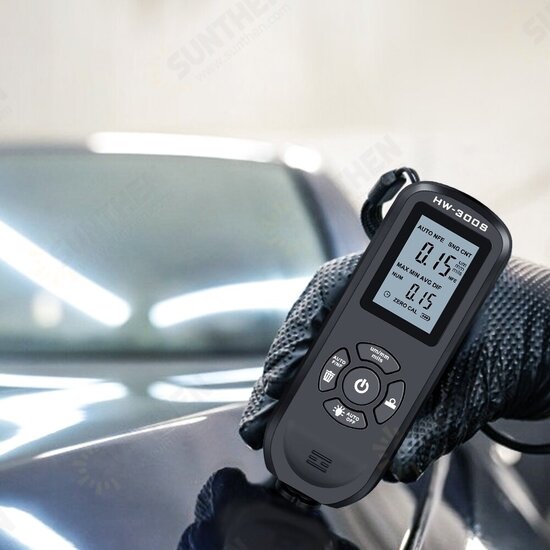 HW-300S 0-2000UM Coating Thickness Gauge Car Paint Electroplated Metal Coating Thickness Tester Meter HW-300S 0-2000UM Coating Thickness Gauge Car Paint Electroplated Metal Coating Thickness Tester Meter