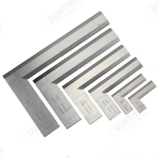 Knife Edge Square Ruler 0 Grade 90° Right Angle Ruler Engineer Measuring Tool 50x32mm 63x40mm 300x200mm 250x160mm