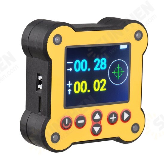 L1680 0.02° 2.4 Inch Color Screen Dual-axis Digital Protractor Electronic Level Box Angle Meter with Magnetic Base and Indicator Measuring Tools