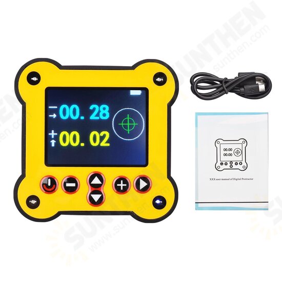 L1680 0.02° 2.4 Inch Color Screen Dual-axis Digital Protractor Electronic Level Box Angle Meter with Magnetic Base and Indicator Measuring Tools