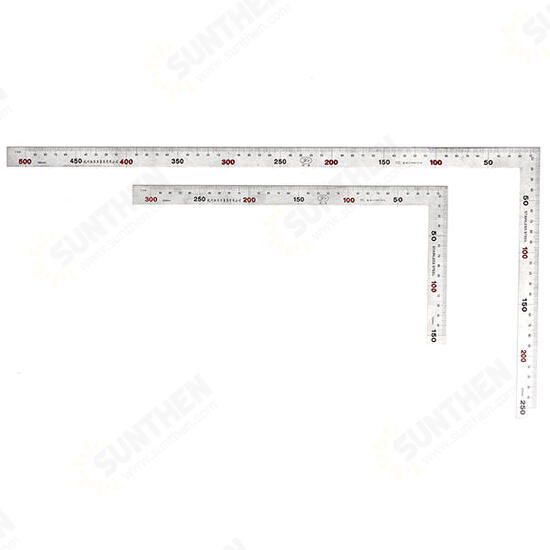 300mm/600mm 90 Degree Stainless Steel Square Ruler