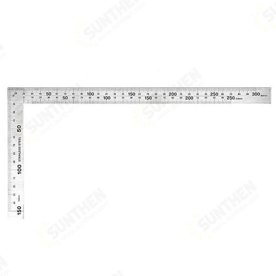 300mm/600mm 90 Degree Stainless Steel Square Ruler