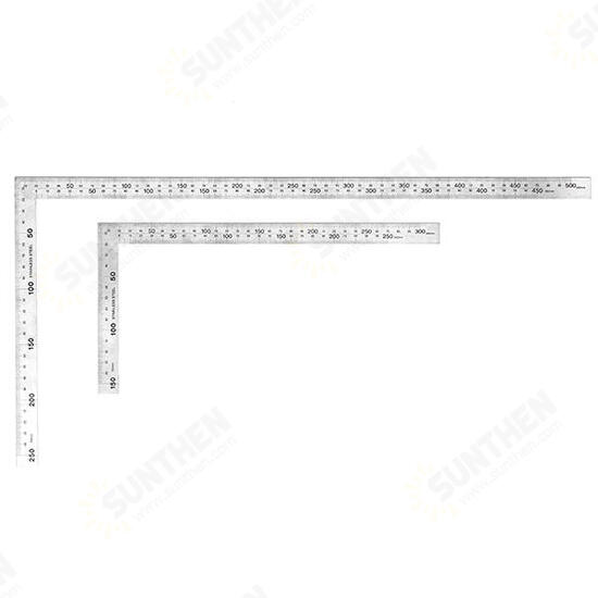 300mm/600mm 90 Degree Stainless Steel Square Ruler