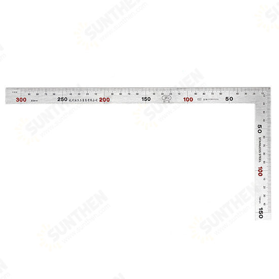 300mm/600mm 90 Degree Stainless Steel Square Ruler