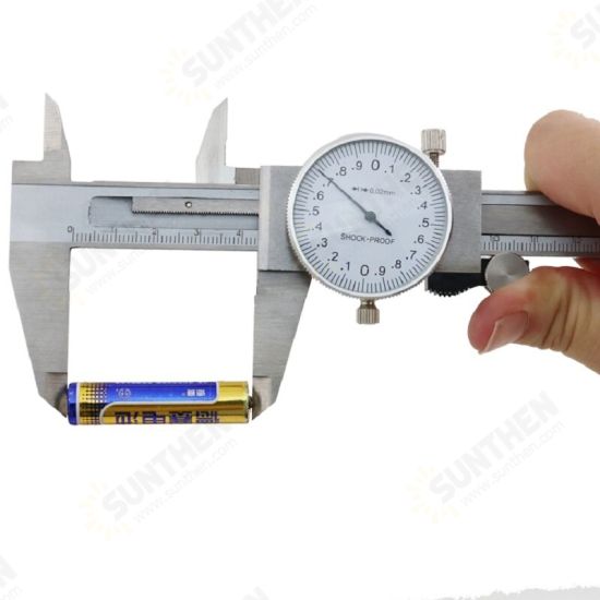 Metric Gauge Measuring Tool Dial Caliper 0-150mm/0.02mm Shock-proof Stainless Steel Precision Vernier Caliper