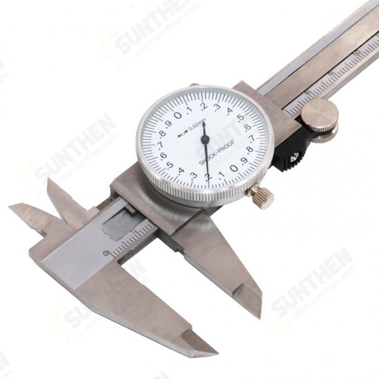 Metric Gauge Measuring Tool Dial Caliper 0-150mm/0.02mm Shock-proof Stainless Steel Precision Vernier Caliper