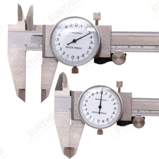 Metric Gauge Measuring Tool Dial Caliper 0-150mm/0.02mm Shock-proof Stainless Steel Precision Vernier Caliper