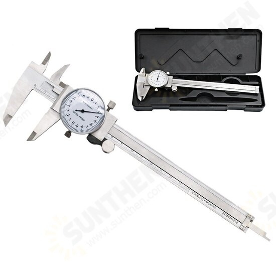 Metric Gauge Measuring Tool Dial Caliper 0-150mm/0.02mm Shock-proof Stainless Steel Precision Vernier Caliper