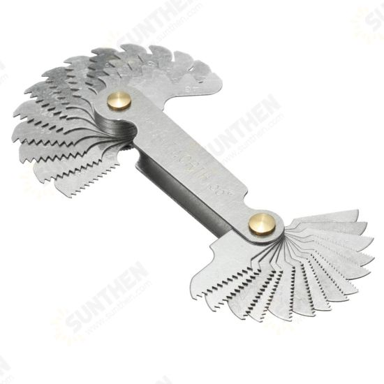 Metric Whitworth 55/60 Degree Thread Screw Pitch Gauge With 3x Centre Gages