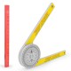 Miter Saw Protractor 360° Angle Finder Miter Gauge Goniometer Angle Level Meter Arm Measuring Ruler