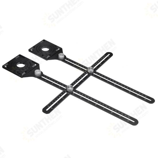 Multi Angle Adjustable Position Ruler Measuring Template Tool Drill Hole Locator Multi Angle Adjustable Position Ruler Measuring Template Tool Drill Hole Locator