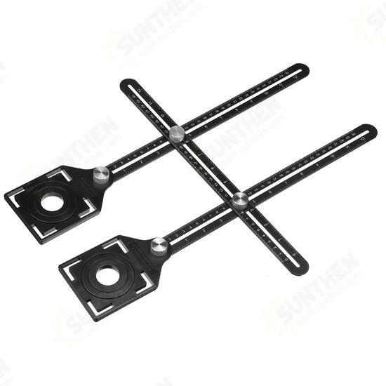 Multi Angle Adjustable Position Ruler Measuring Template Tool Drill Hole Locator Multi Angle Adjustable Position Ruler Measuring Template Tool Drill Hole Locator