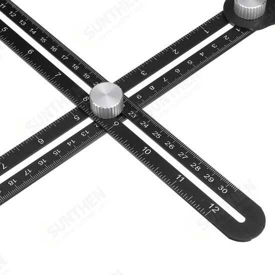 Multi Angle Adjustable Position Ruler Measuring Template Tool Drill Hole Locator