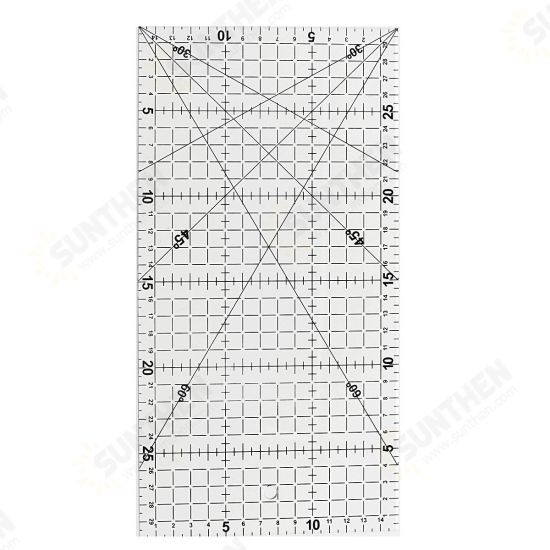 Quilting Sewing Patchwork Foot Aligned Ruler Grid Cutting Tailor Craft Scale