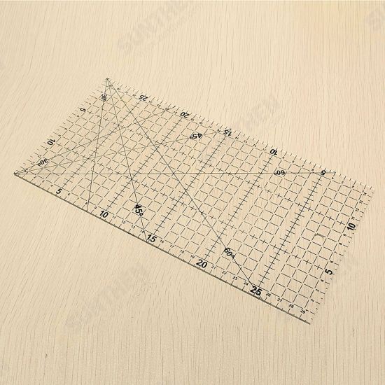 Quilting Sewing Patchwork Foot Aligned Ruler Grid Cutting Tailor Craft Scale