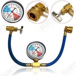 R134A Car Auto Air Conditioning AC Refrigerant Recharge Measuring Hose Gauge Kit R134A Car Auto Air Conditioning AC Refrigerant Recharge Measuring Hose Gauge Kit