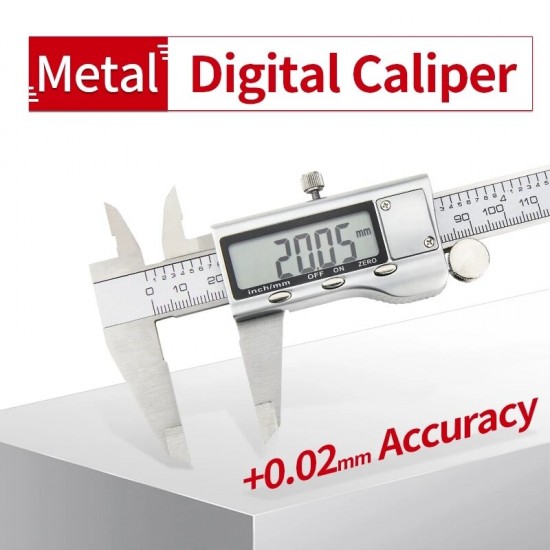 Stainless Steel Digital metal Fraction Caliper 150mm mm/ Inch High Precision large LCD display Vernier Caliper