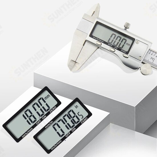 Stainless Steel Digital metal Fraction Caliper 150mm mm/ Inch High Precision large LCD display Vernier Caliper