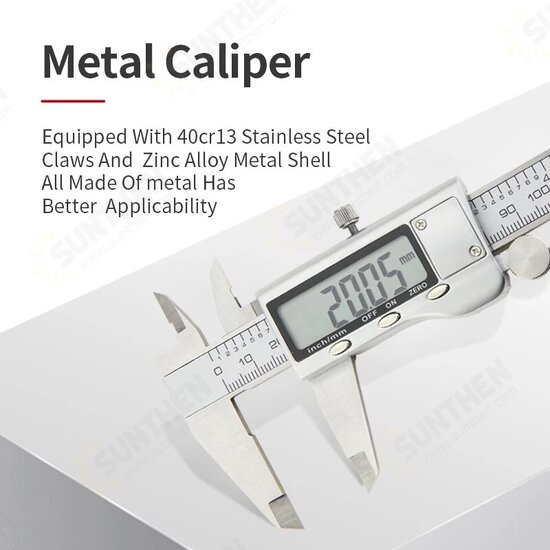 Stainless Steel Digital metal Fraction Caliper 150mm mm/ Inch High Precision large LCD display Vernier Caliper Stainless Steel Digital metal Fraction Caliper 150mm mm/ Inch High Precision large LCD display Vernier Caliper