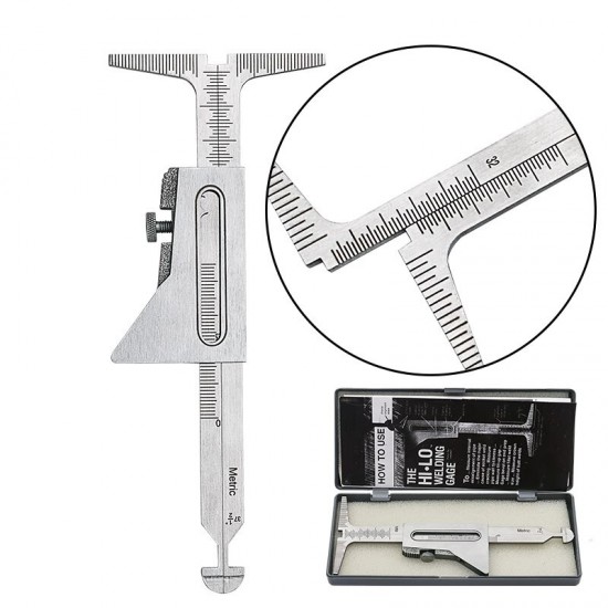 Stainless Steel Weld Gauge High and Low Gauge Staggered Ruler Weld Level Measurement Tool