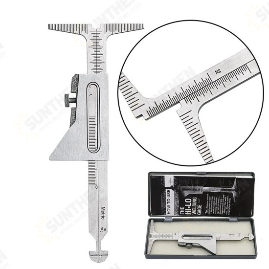 Stainless Steel Weld Gauge High and Low Gauge Staggered Ruler Weld Level Measurement Tool Stainless Steel Weld Gauge High and Low Gauge Staggered Ruler Weld Level Measurement Tool
