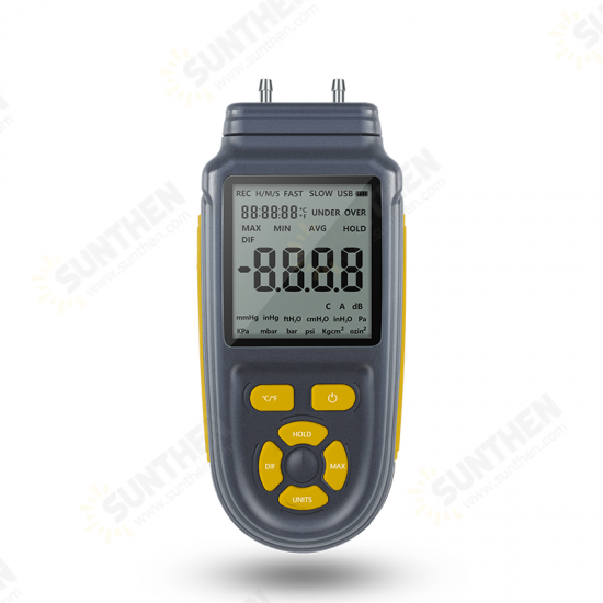 TC168A/TC169A LCD Backlight Display Digital Pressure Gauge Pressure Measuring Instruments USB DC Power Supply