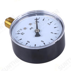 TS-60-10 1/4 Inch NPT Side Mount 10 Bar Metal Water Oil Air Compressor Pressure Gauge Manometer Pressure Measuring Tool TS-60-10 1/4 Inch NPT Side Mount 10 Bar Metal Water Oil Air Compressor Pressure Gauge Manometer Pressure Measuring Tool