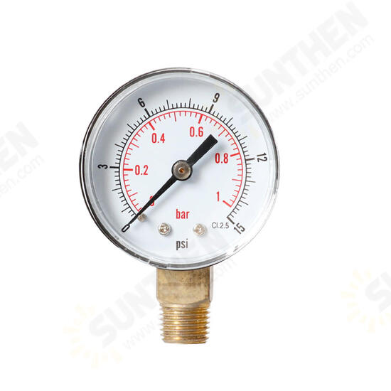 TS-Y504-15/30/60/100/160/300psi 52mm Dial 1/4 BPressure Gauge