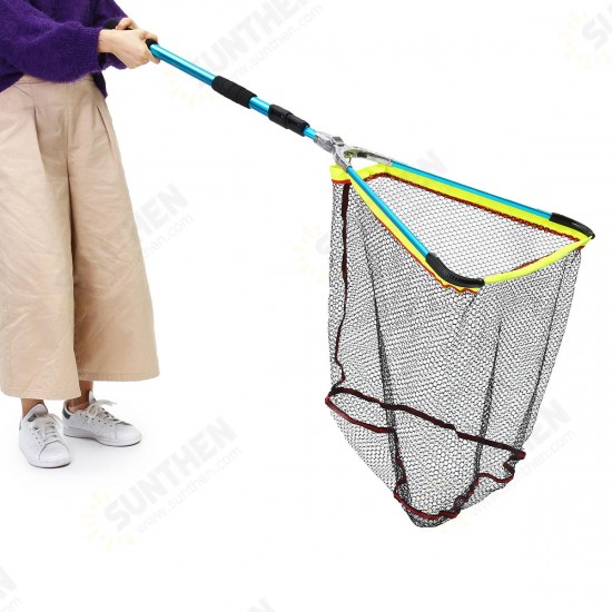 3-Section Folding EVA Handle Fishing Landing Telescopic Extending Pole Fish Net