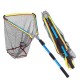 3-Section Folding EVA Handle Fishing Landing Telescopic Extending Pole Fish Net