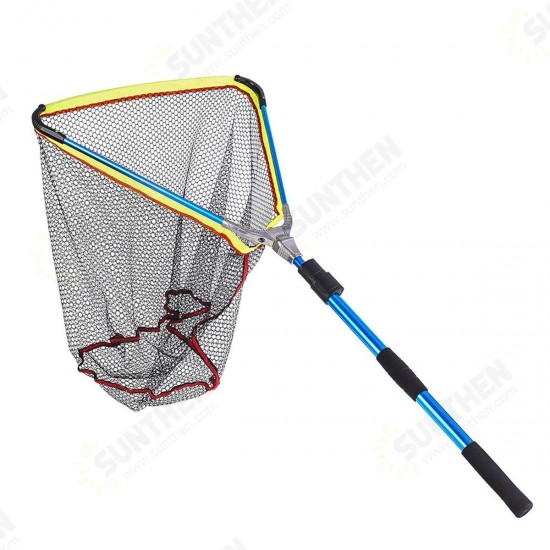 3-Section Folding EVA Handle Fishing Landing Telescopic Extending Pole Fish Net