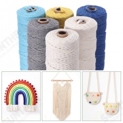 3MM 100M/Roll Cotton Rope Thread Cords String Macrame DIY Craft Wire 4 Strands 3MM 100M/Roll Cotton Rope Thread Cords String Macrame DIY Craft Wire 4 Strands