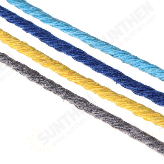 3MM 100M/Roll Cotton Rope Thread Cords String Macrame DIY Craft Wire 4 Strands