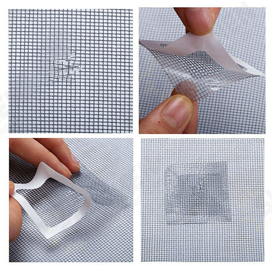 3Pcs Window Net Anti-mosquito Mesh Sticky Wires Patch Repair Tape Screen Window Door Net Patch Repair Broken Hole