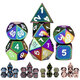 7 Pcs/Set Metal Dice Set Role Playing Dragons Table Game With Cloth Bag Bar Party Game Dice