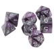 7Pcs Purple Gemini Acrylic Polyhedral Dice For Dungeons Dragons RPG RPG With Bag
